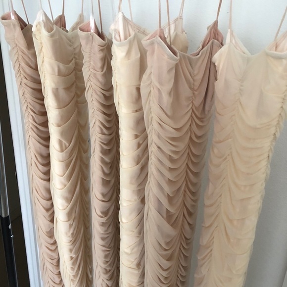 Gorgeous Ruched French Vanilla Midi Dress 💫 - Picture 7 of 7